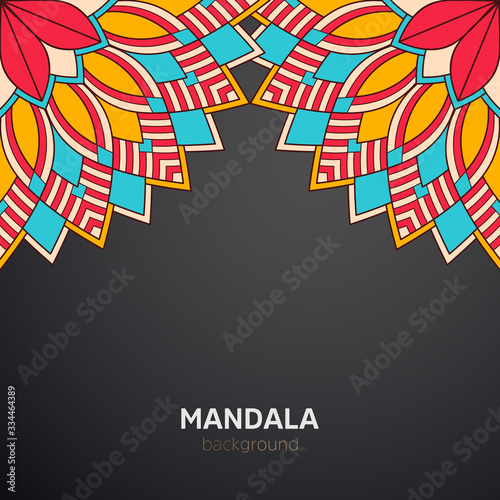luxury mandala dark design background