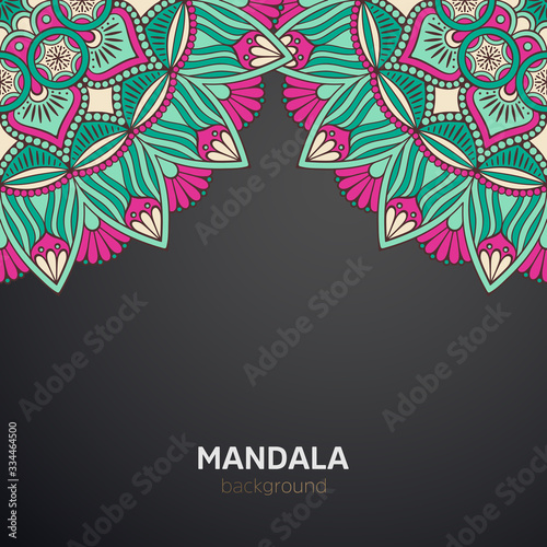 luxury mandala dark design background