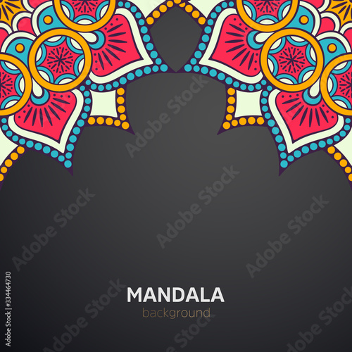luxury mandala dark design background