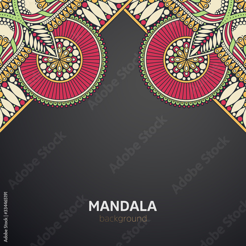 luxury mandala dark design background
