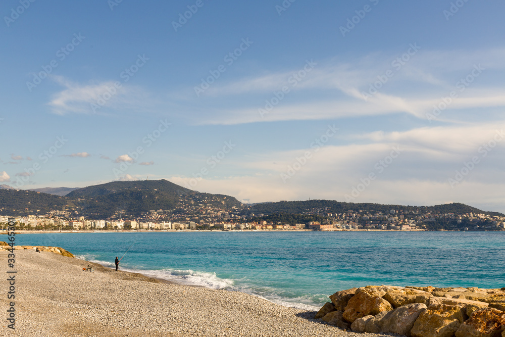 beach and sea in nice france