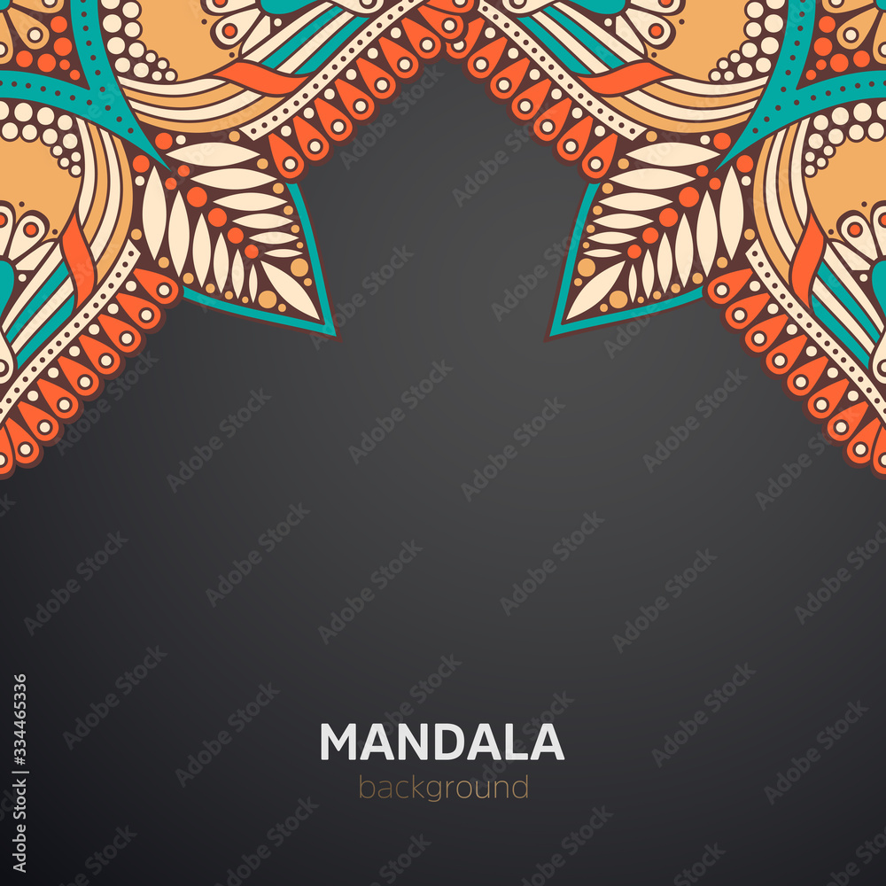 luxury mandala dark design background