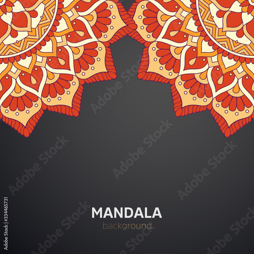 luxury mandala dark design background