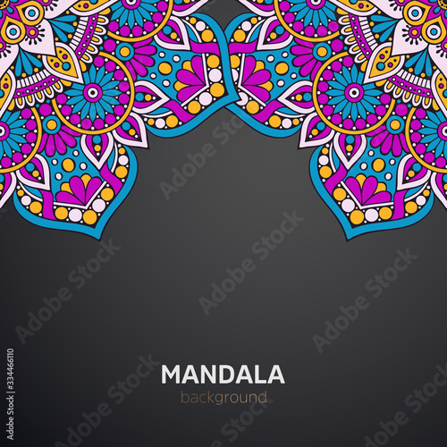 luxury mandala dark design background
