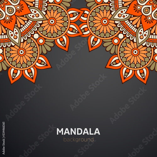 luxury mandala dark design background