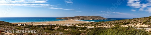 panoramic view of a landscape Sea Greece Prasonisi