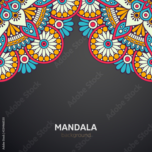 luxury mandala dark design background