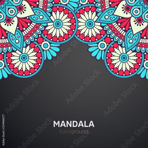 luxury mandala dark design background