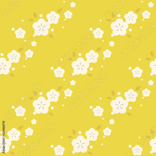 シームレスパターン 地味な和風花柄 Stock Vector Adobe Stock