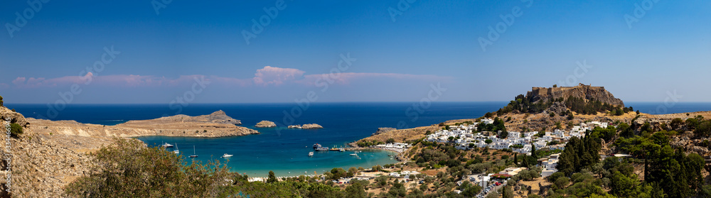 view of an island of greece