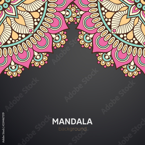 luxury mandala dark design background