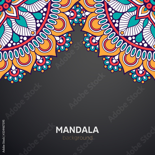 luxury mandala dark design background
