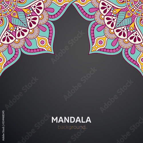luxury mandala dark design background