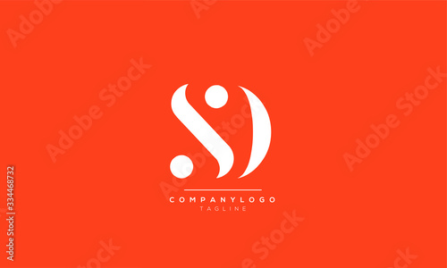 SD DS S D Letter Logo Alphabet Design Template Vector photo