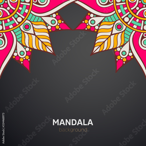 luxury mandala dark design background