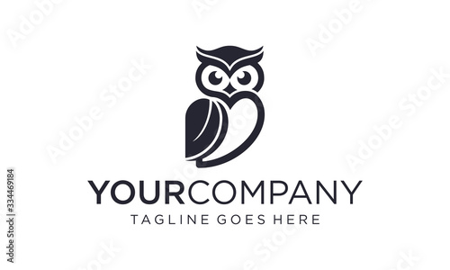 Simple and creative owl logo design vector	