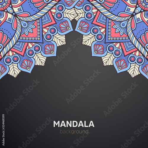 luxury mandala dark design background