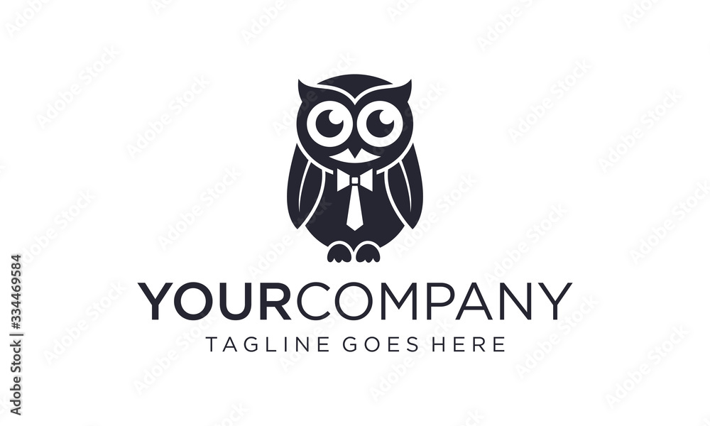 Naklejka Simple and creative owl logo design vector