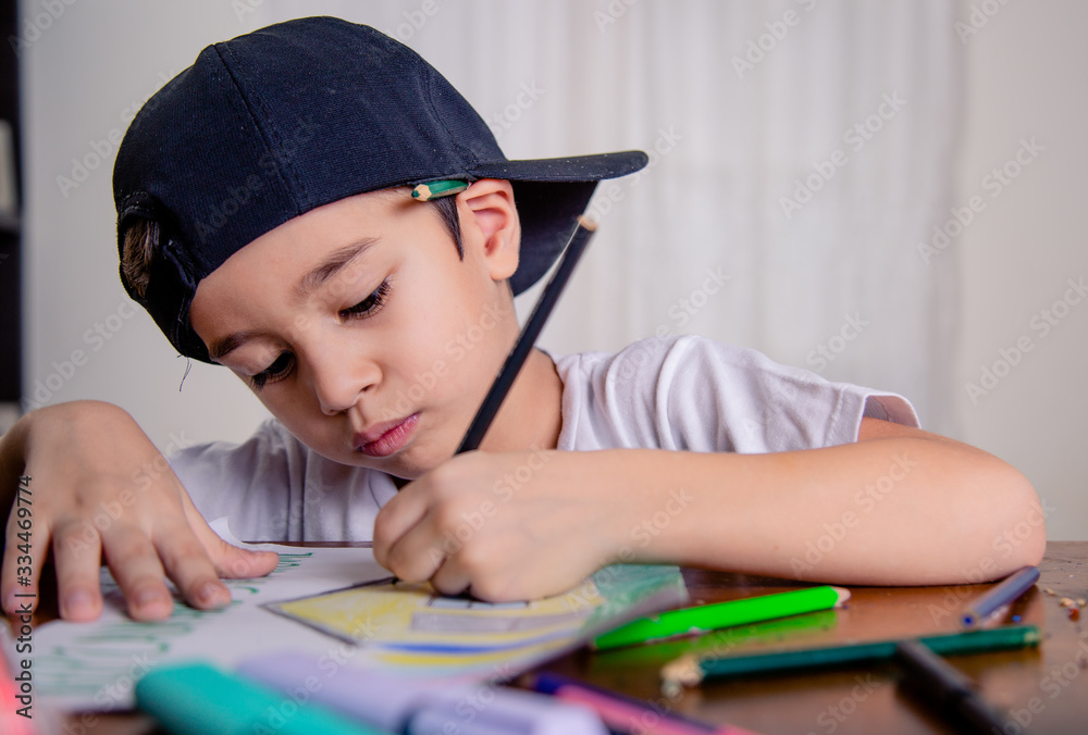 child drawing at home the slogan stay home child drawing at home the slogan stay home
