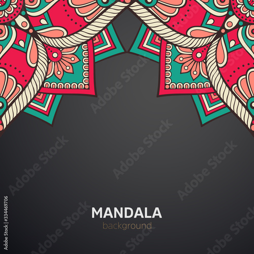 luxury mandala dark design background
