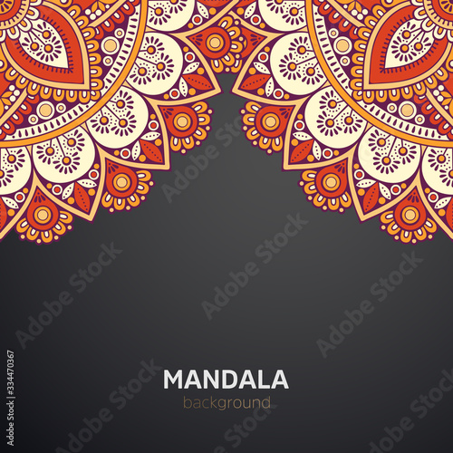 luxury mandala dark design background