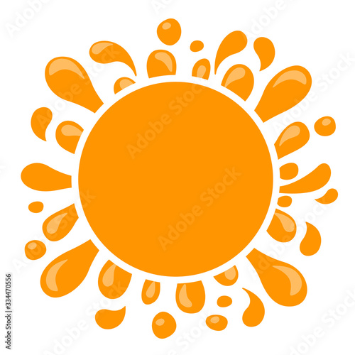 orange water drop juice splash, blob orange flat and circle for copy space, pineapple juice splash flow, orange juice drop splatter simple for package design, water orange drop symbol for banner