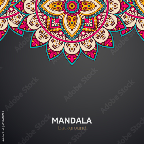 luxury mandala dark design background