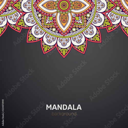 luxury mandala dark design background