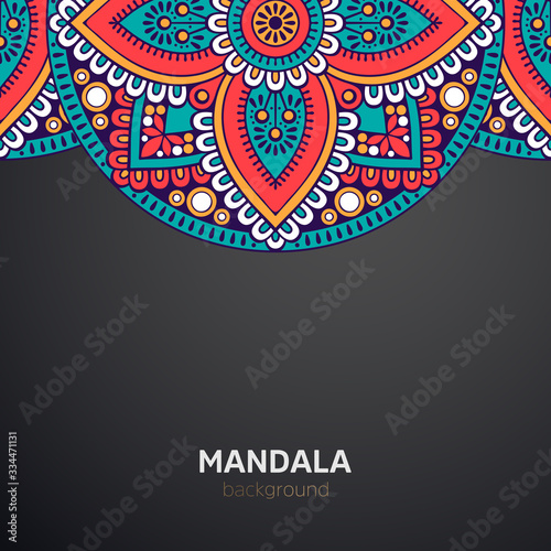 luxury mandala dark design background