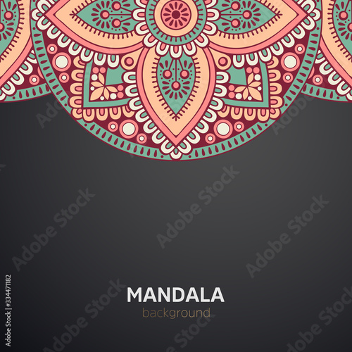 luxury mandala dark design background