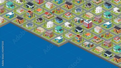 isometric city map