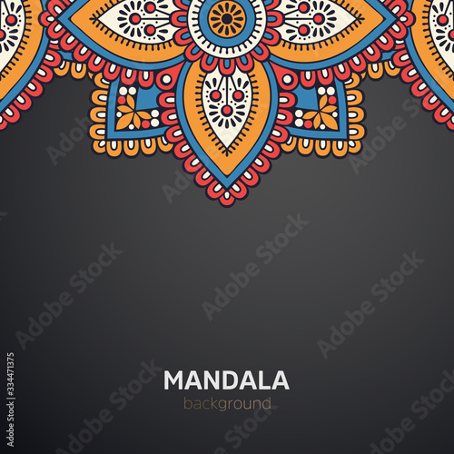 luxury mandala dark design background