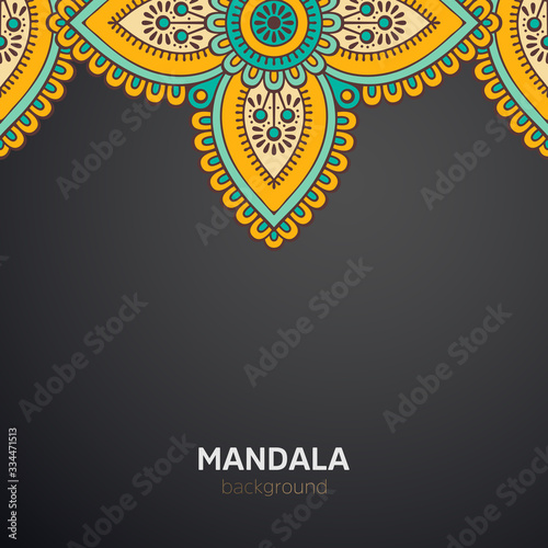 luxury mandala dark design background