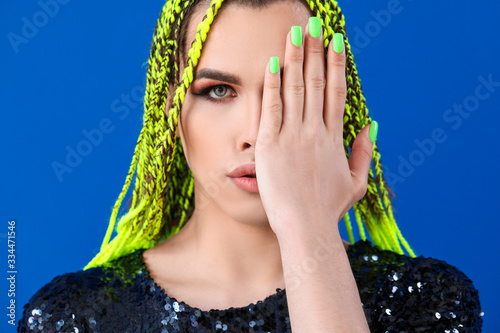 Portrait of young transgend...