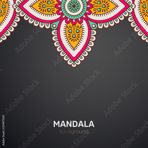 luxury mandala dark design background