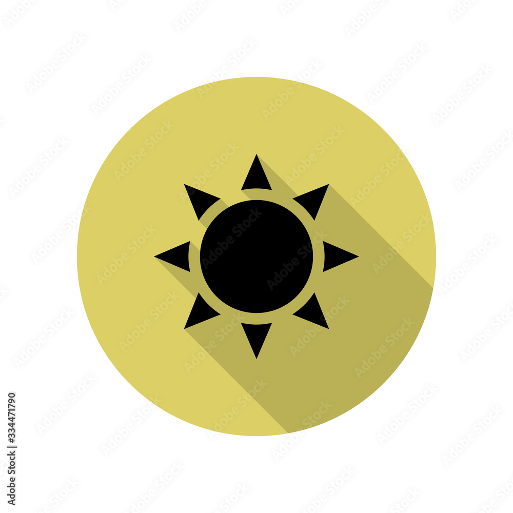 the sun long shadow icon. Simple glyph, flat vector of web icons for ui and ux, website or mobile application the sun long shadow icon. Simple glyph, flat vector of web icons for ui and ux, website or mobile application