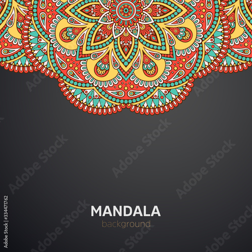 luxury mandala dark design background