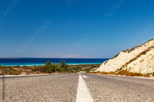 dream road beach and sea rhodos greece