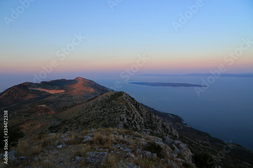 St. Nikola peak, highest peak of Hvar island, Croatia 