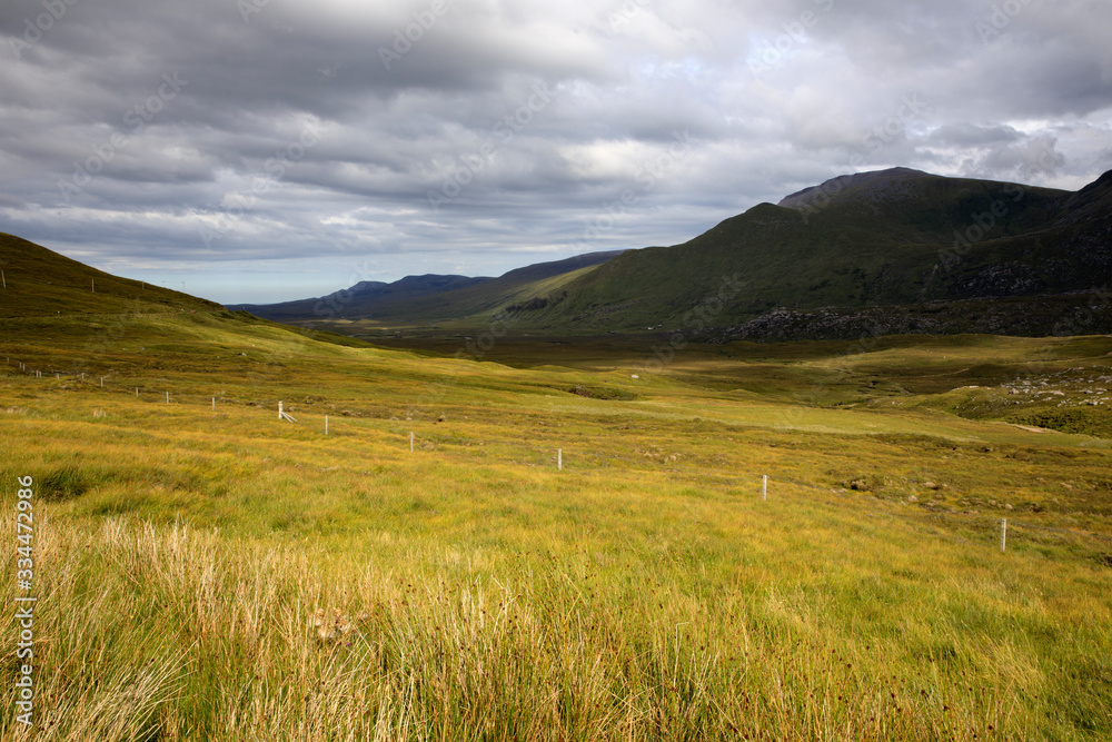 Scotland, UK - August 11, 2018: Typical landscape of Scotland, Scotland, Highlands, United Kingdom