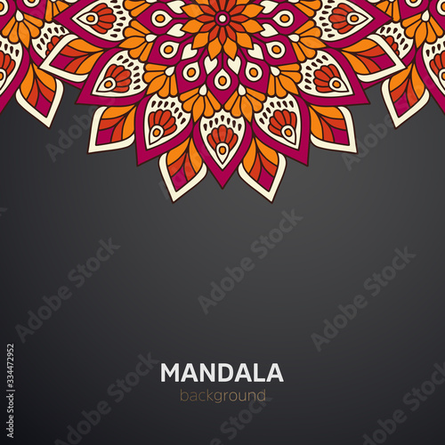 luxury mandala dark design background