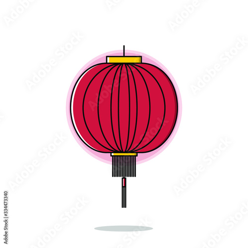 Chinese Lantern flat design vector illustration