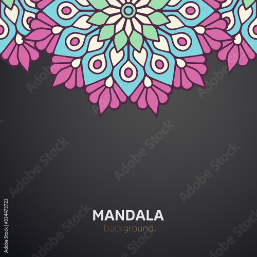 luxury mandala dark design background