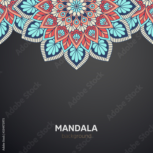 luxury mandala dark design background