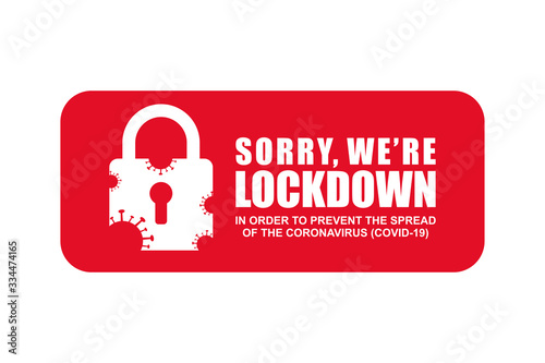 COVID-19 LOCKDOWN, Coronavirus Lockdown for quarantine Illustration Vector