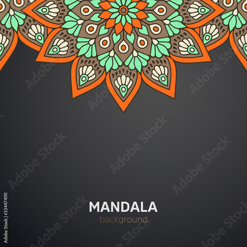 luxury mandala dark design background