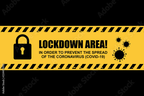 COVID-19 LOCKDOWN, Coronavirus Lockdown for quarantine Illustration Vector