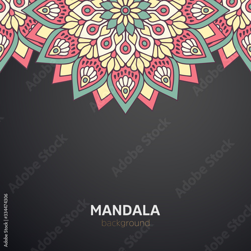 luxury mandala dark design background