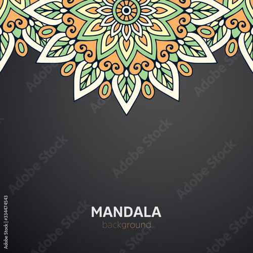 luxury mandala dark design background