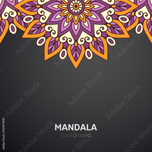 luxury mandala dark design background